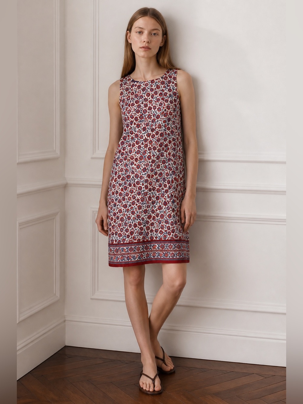 Charter Club Size 10 Floral Print Midi Sleeveless Dress (2/$13)